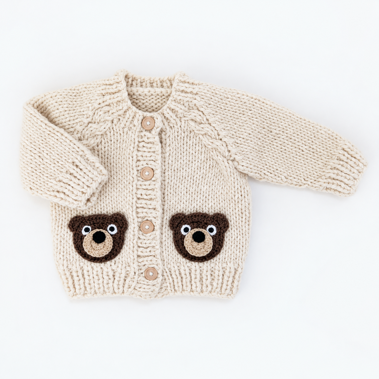 Brown Bear Natural Cardigan