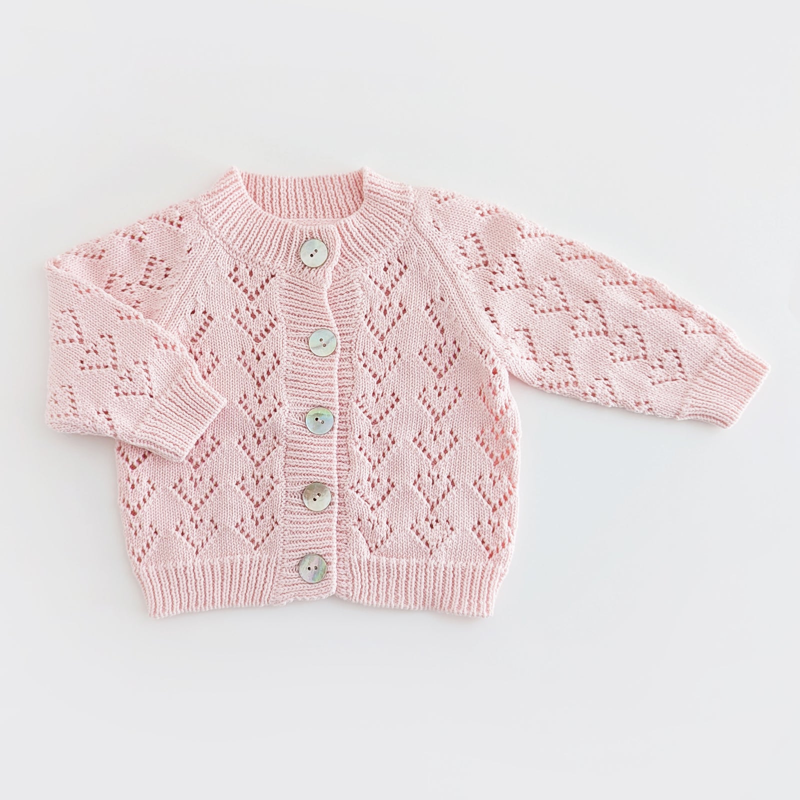 Heart Lace Blush Cardigan Sweater Baby & Toddler