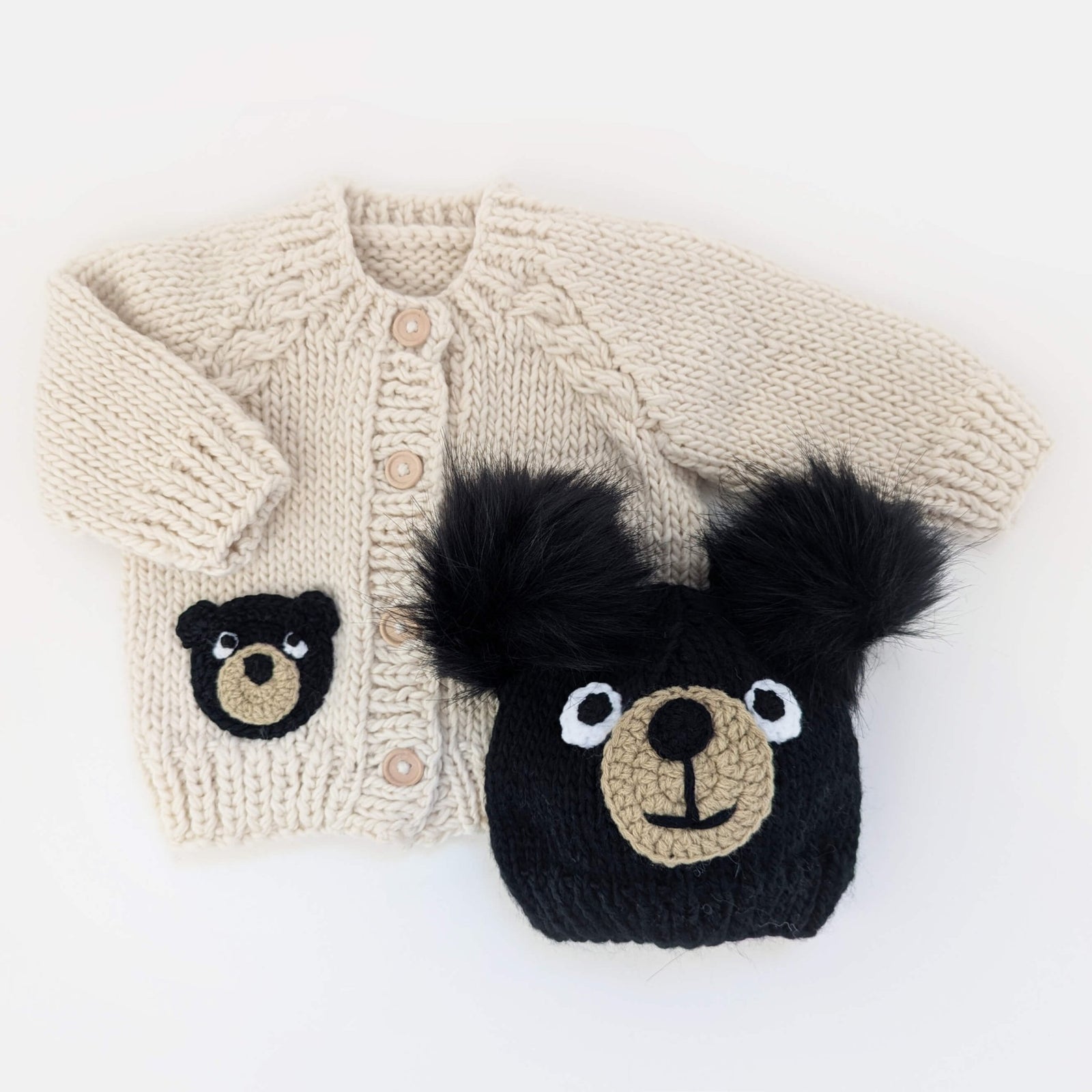 Black Bear Cardigan for Baby & Toddler - Sweaters