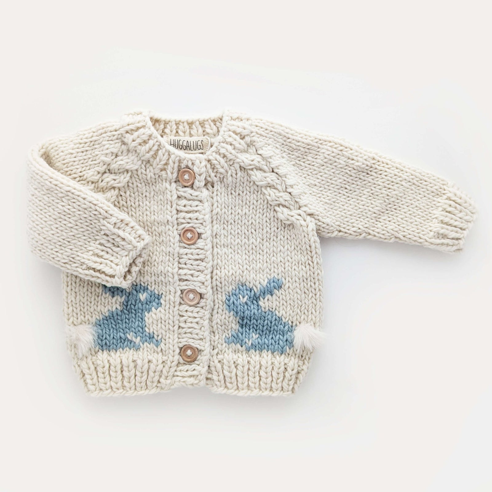 Bunny Cardigan Surf Blue for Baby & Toddler - Sweaters
