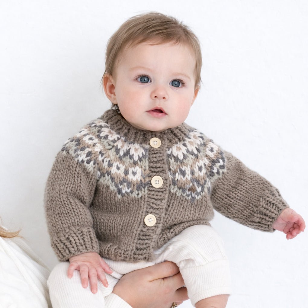Fairisle Pebble Cardigan Sweater for Baby & Toddler - Sweaters