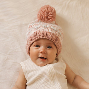 Fairisle Rosy Beanie Hat for Baby & Kids - Beanie Hats