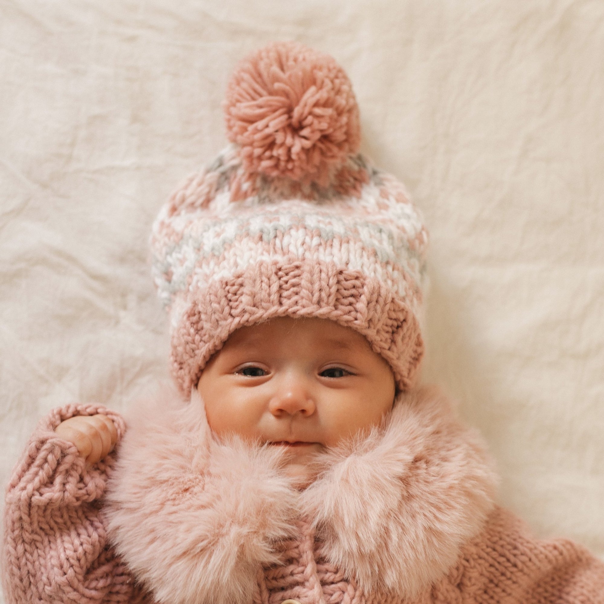 Fairisle Rosy Beanie Hat for Baby & Kids - Beanie Hats