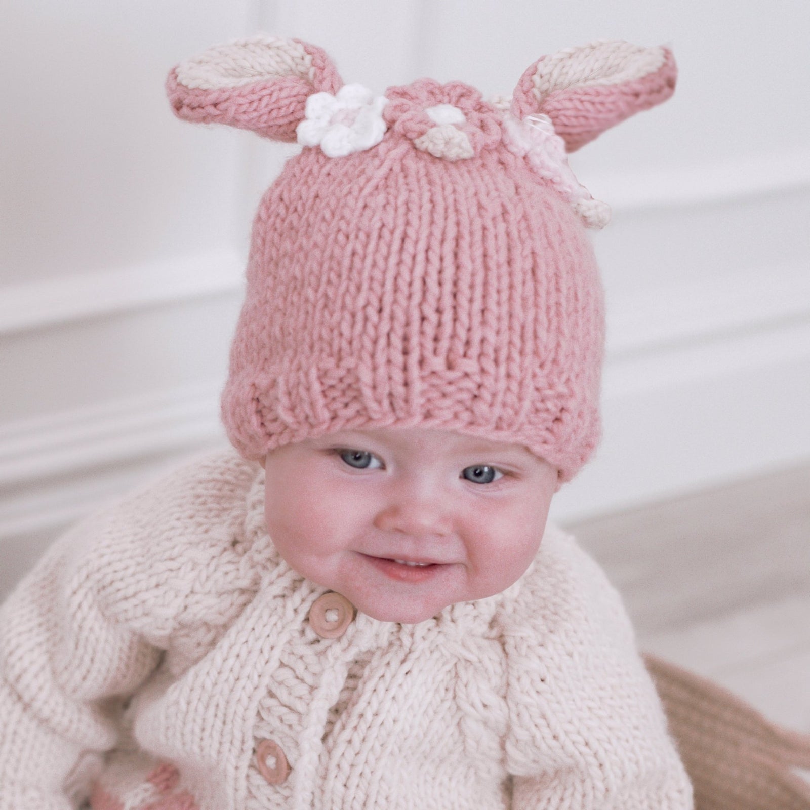 Flower Bunny Beanie Rosy for Baby & Kids - Beanie Hats