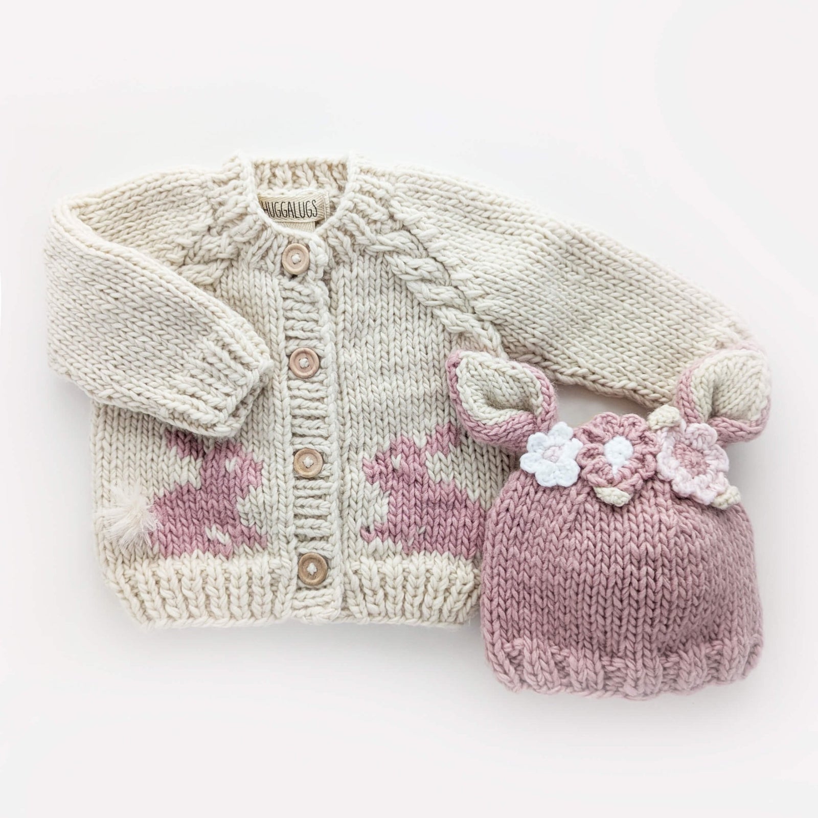 Flower Bunny Beanie Rosy for Baby & Kids - Beanie Hats