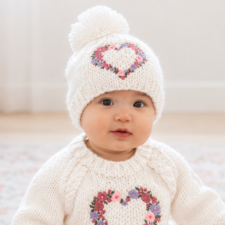 Garland Heart Beanie Hat for Baby & Kids
