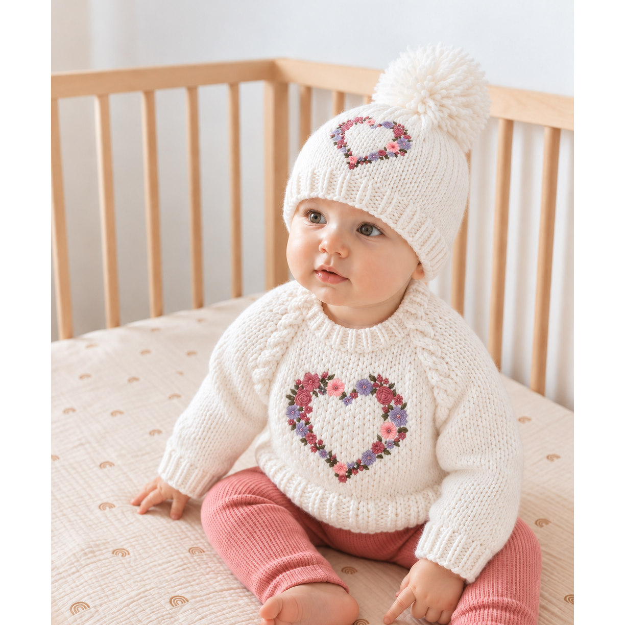 Garland Heart Beanie Hat for Baby & Kids