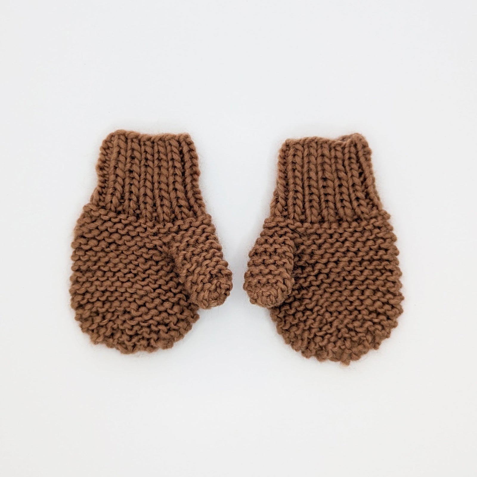 Garter Stitch Mitten Pecan for Toddlers & Kids due July - Mittens