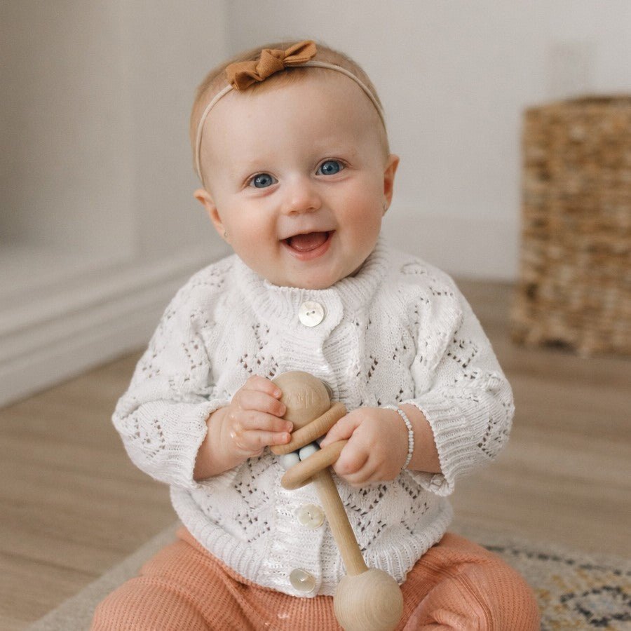 Heart Lace White Cardigan Sweater Baby & Toddler - Sweaters