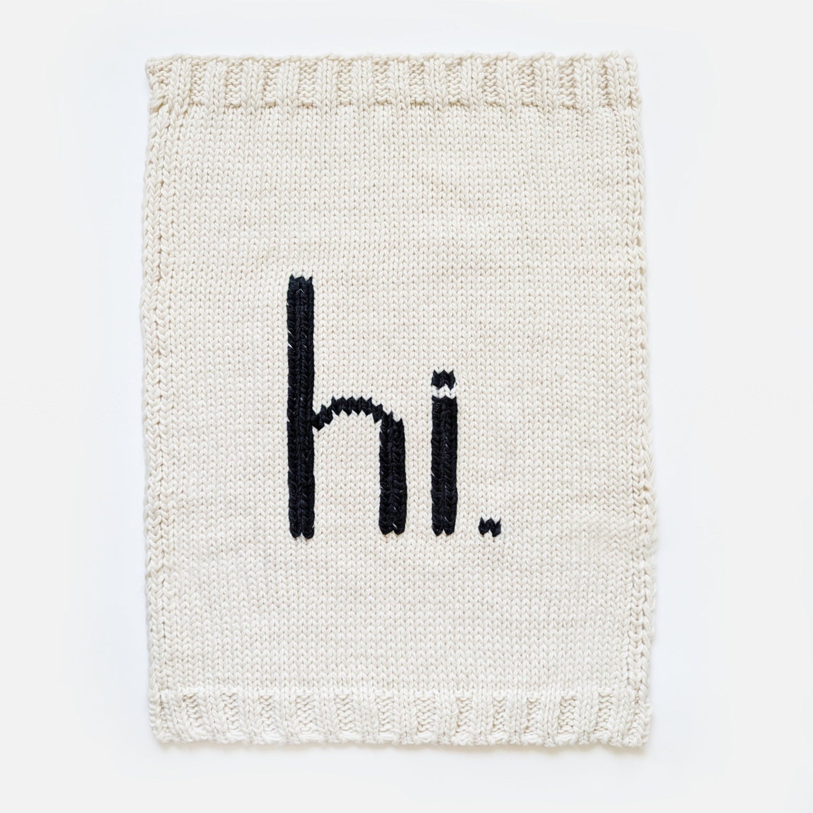 hi. Hand Knit Blanket Black - Blanket
