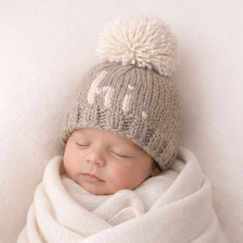 hi. Pebble Brown Hand Knit Beanie Hat - Beanie Hats