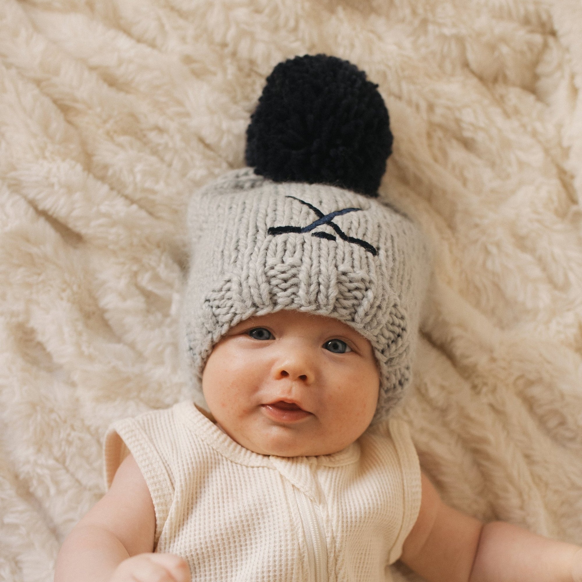 Hockey Ice Grey Beanie Hat for Baby & Kids - Beanie Hats