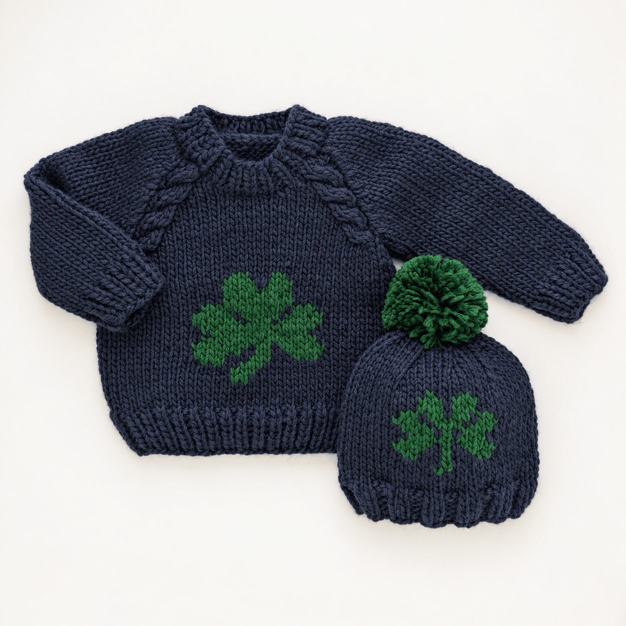 Indigo Shamrock Beanie for All Ages - Beanie Hats