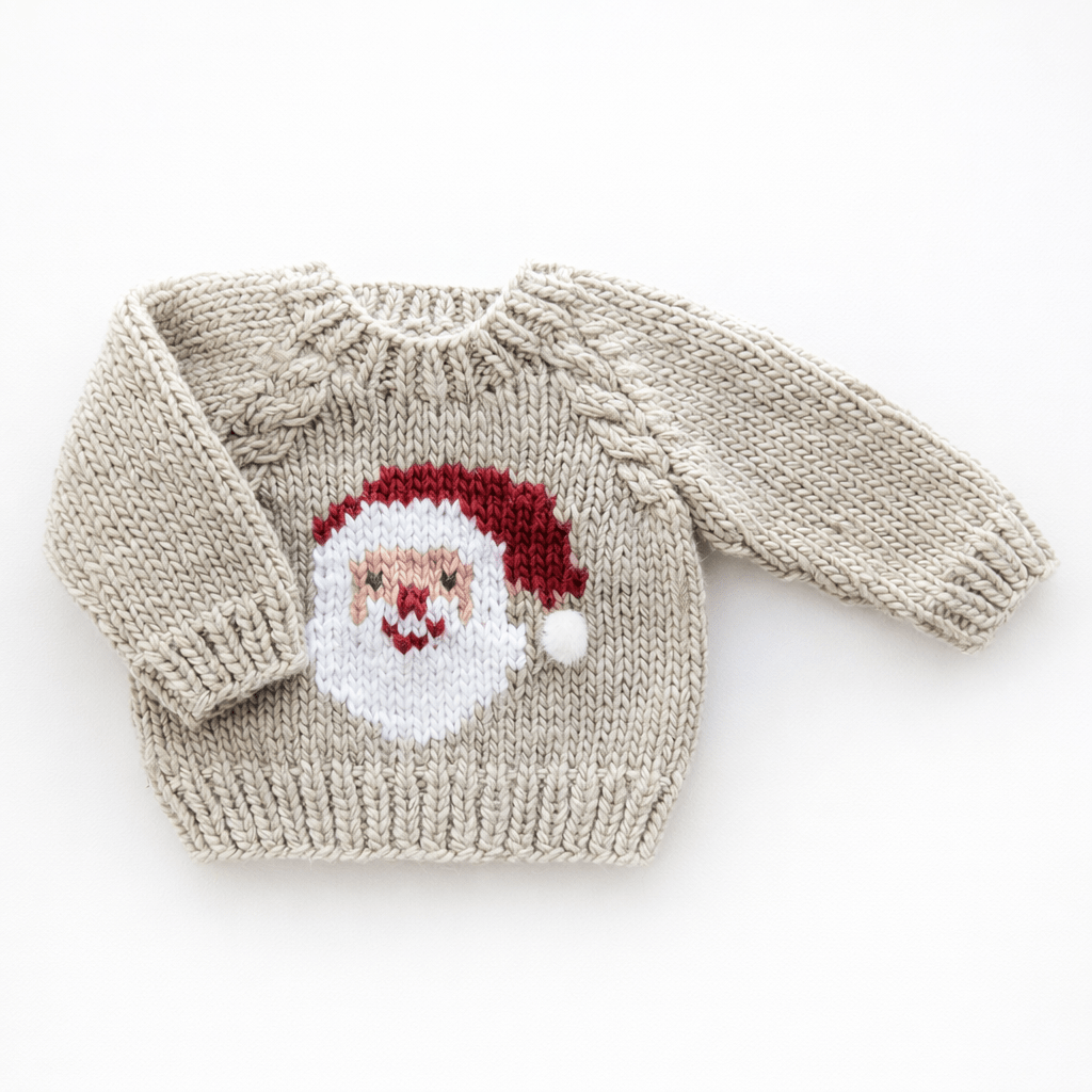 Jolly Santa Sweater Oatmeal for Baby & Toddler - Sweaters