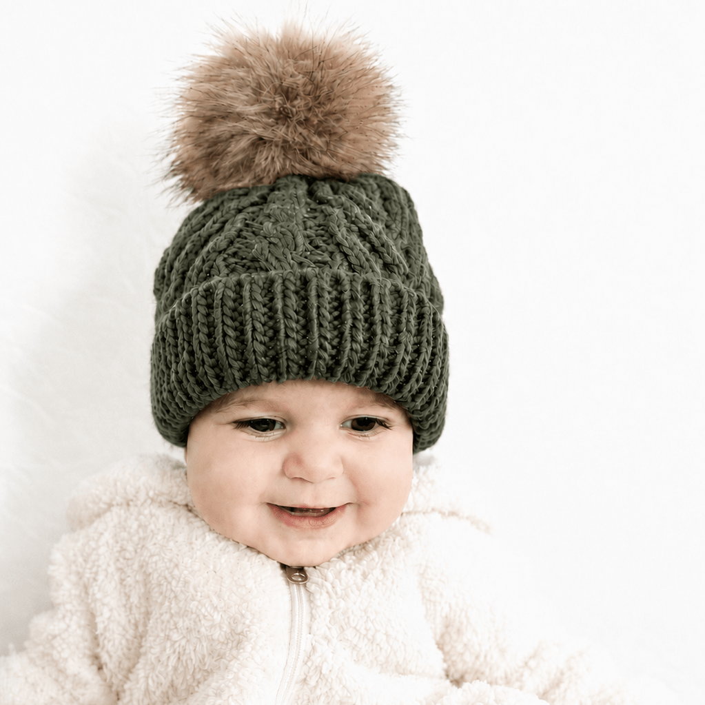 Loden Pop Pom Pom Beanie Hat for Babies thru Adults - Beanie Hats