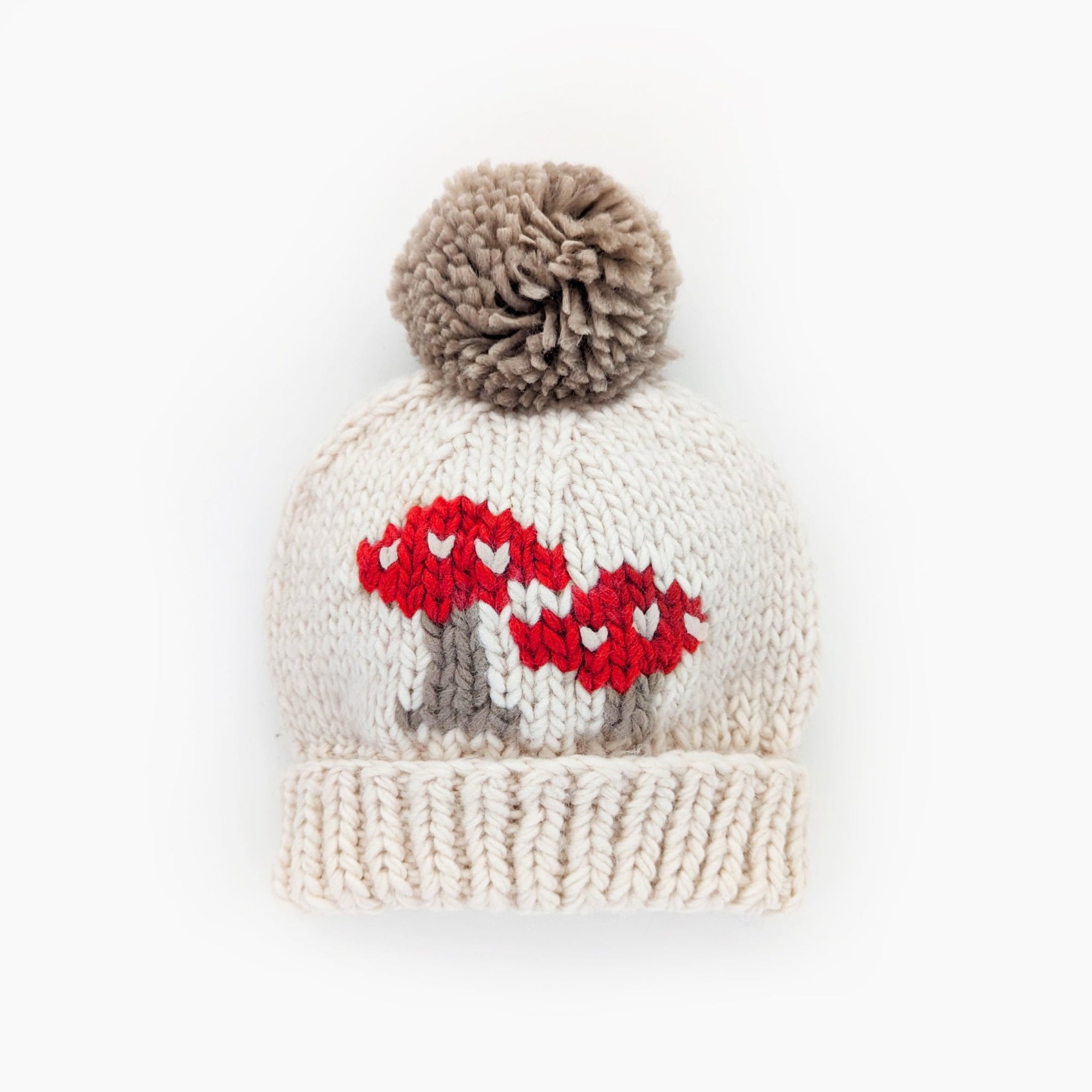 Mushroom Natural Beanie Hat for Baby, Kids & Adults - Beanie Hats