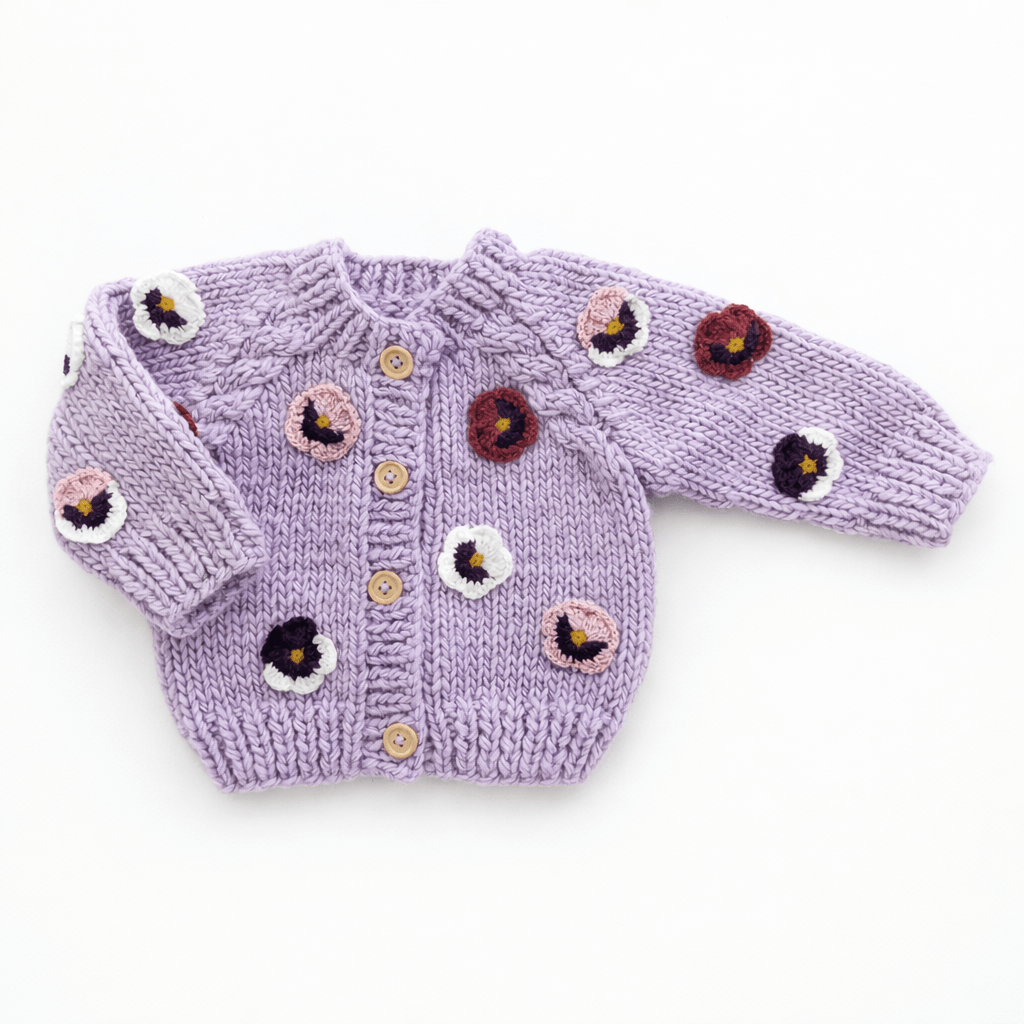 Pansy Cardigan Lilac for Baby & Toddler - Sweaters