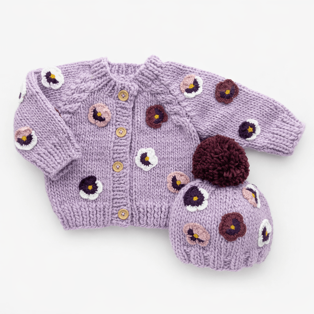 Pansy Cardigan Lilac for Baby & Toddler - Sweaters