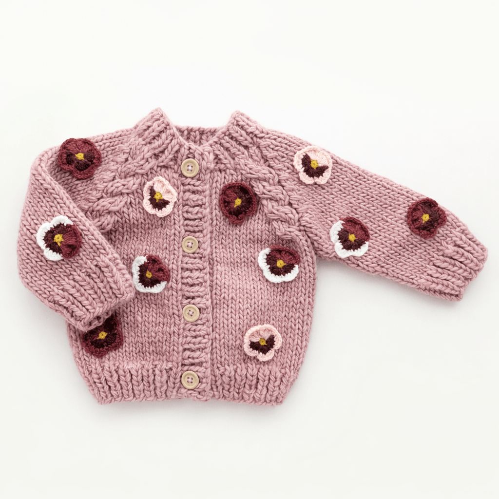 Pansy Cardigan Rosy for Baby & Toddler - Sweaters