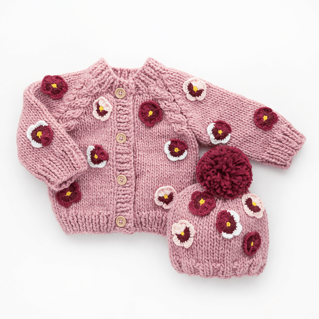 Pansy Cardigan Rosy for Baby & Toddler - Sweaters