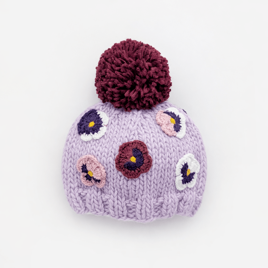 Pansy Lilac Beanie Hat for Baby & Kids - Beanie Hats