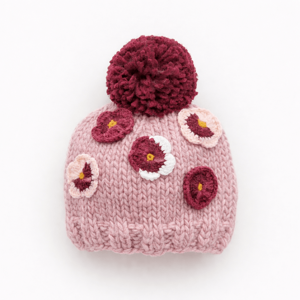 Pansy Rosy Beanie Hat for Baby & Kids - Beanie Hats