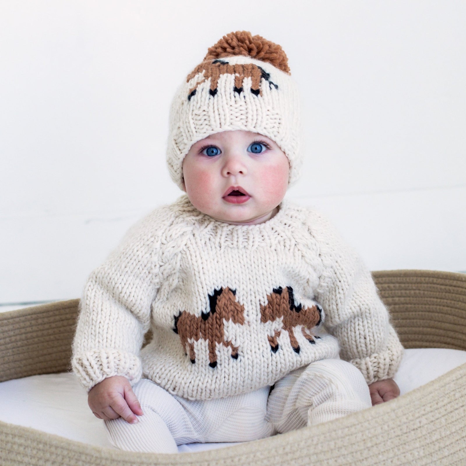 Pony Sweater Natural for Baby & Toddler - Sweaters