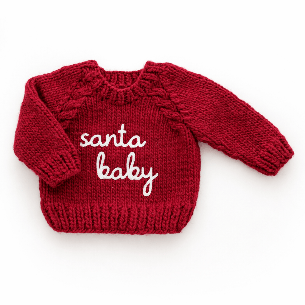 Santa Baby Sweater Crimson for Baby & Toddler - Sweaters
