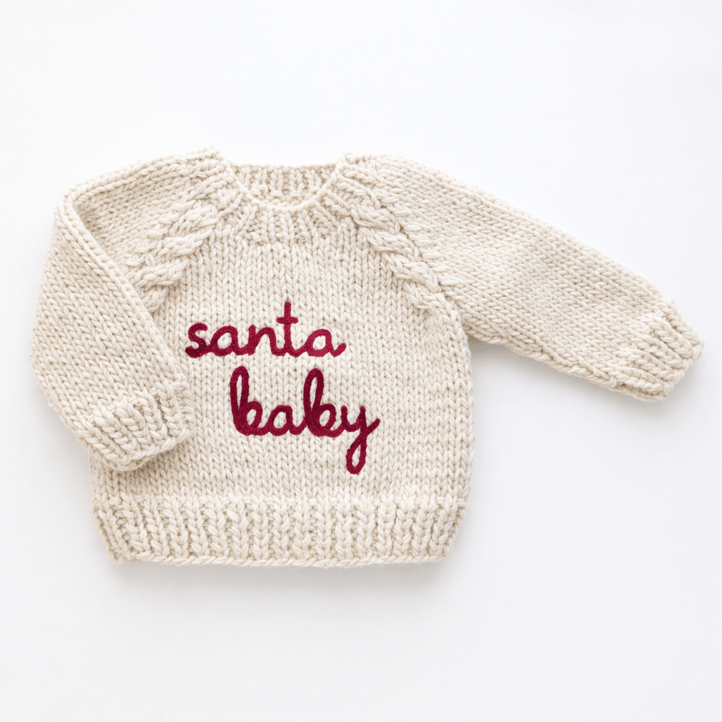 Santa Baby Sweater Natural for Baby & Toddler - Sweaters
