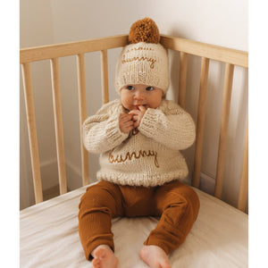 Snow Bunny Pecan Crew Neck Sweater for Baby & Toddler - Sweaters
