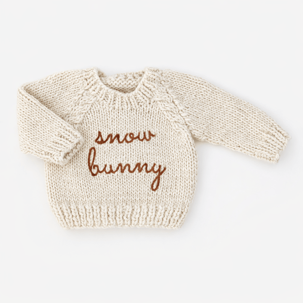 Snow Bunny Pecan Crew Neck Sweater for Baby & Toddler - Sweaters