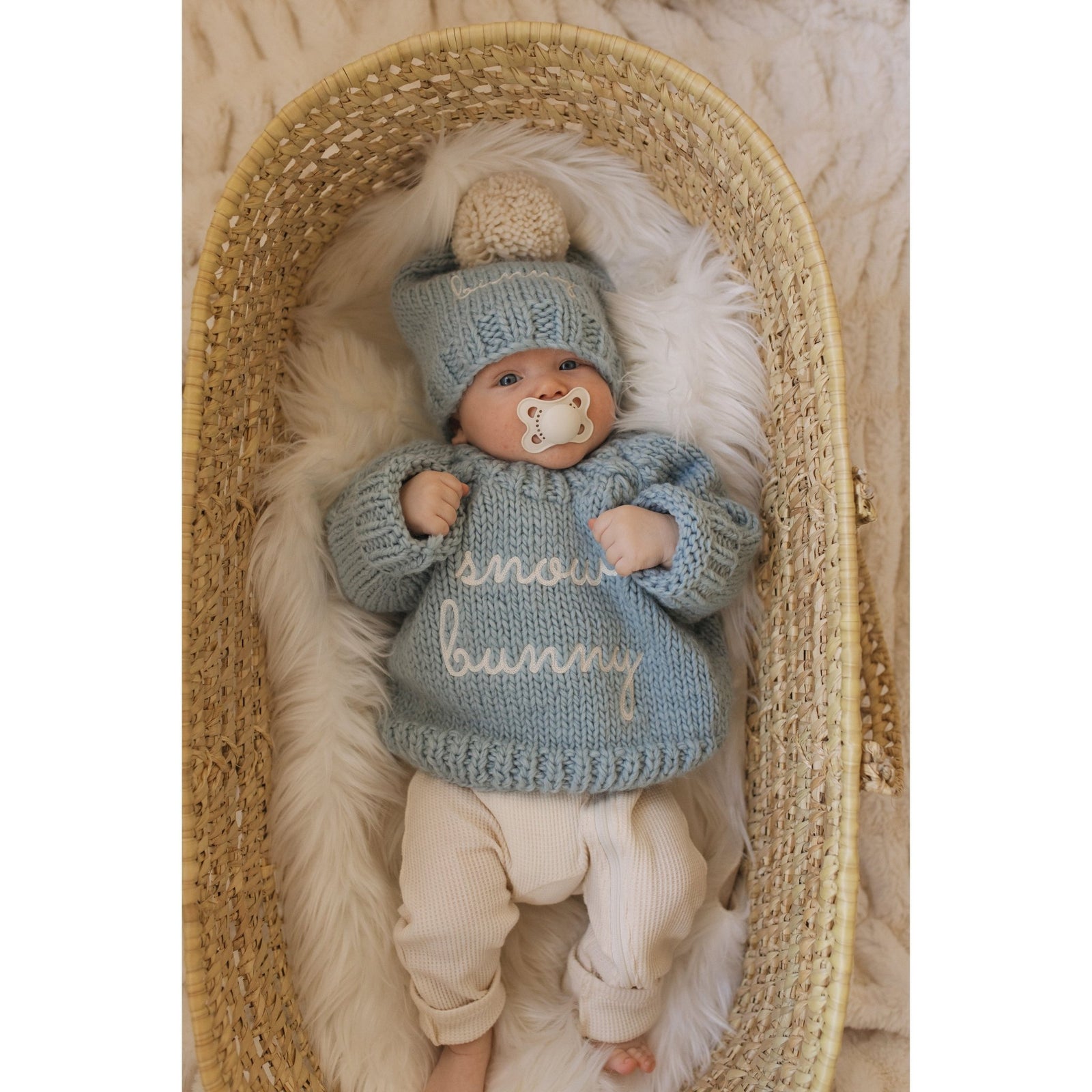 Snow Bunny Surf Blue Beanie Hat for Baby & Kids - Beanie Hats