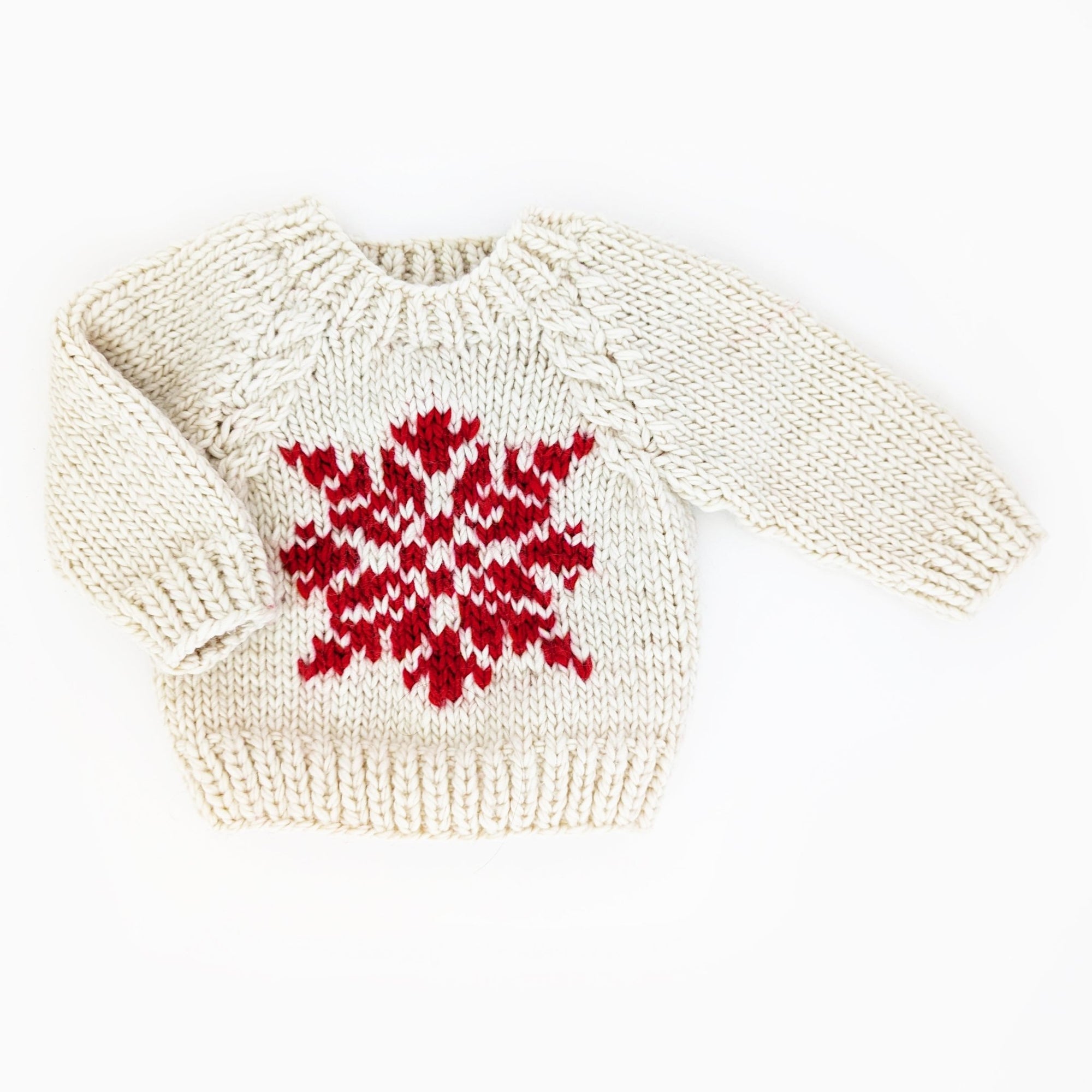 Snowflake Natural Crew Neck Sweater for Baby & Toddler - Sweaters