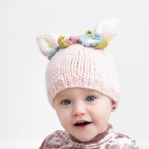 Flower Bunny Beanie Blush/Multi - Beanie Hats