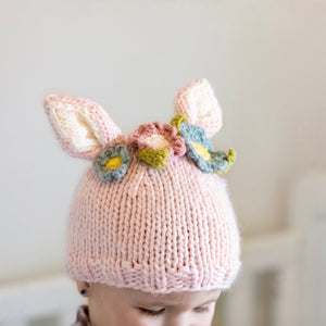 Flower Bunny Beanie Blush/Multi - Beanie Hats