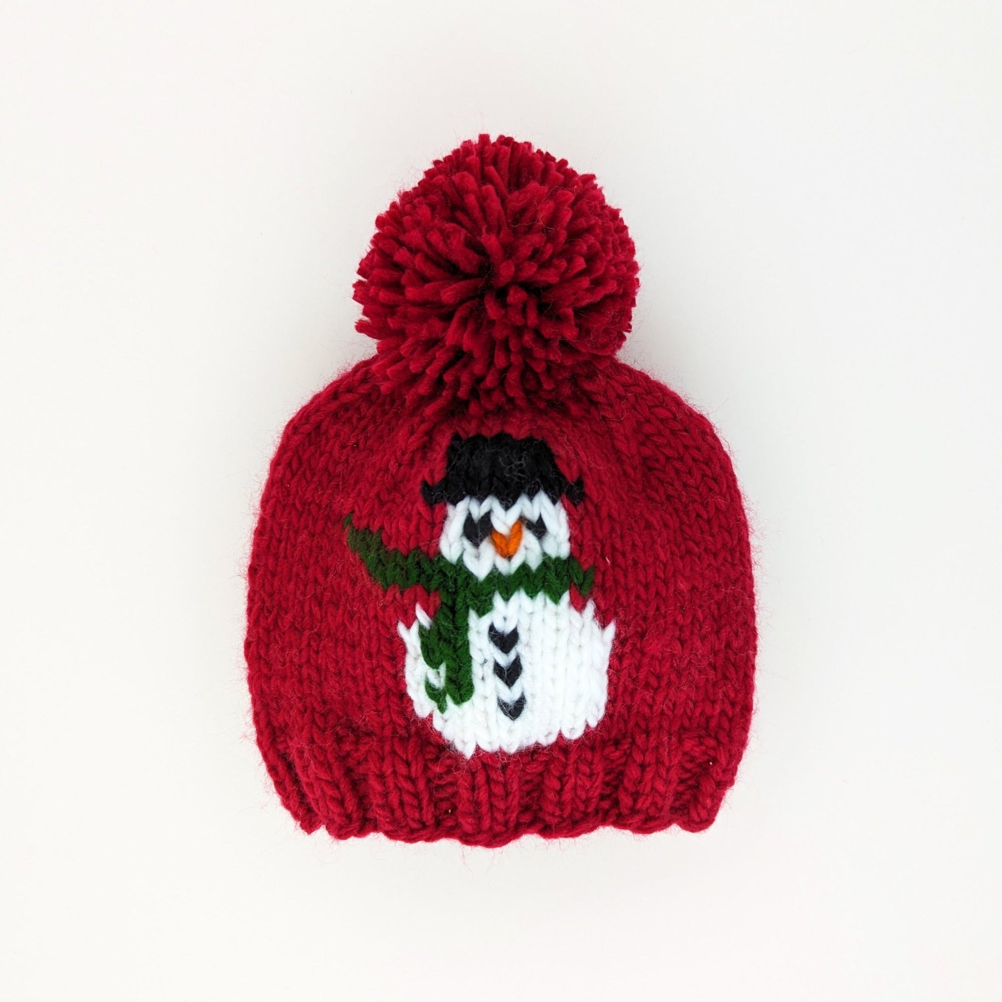 Frosty Snowman Ruby Red Beanie Hat for Baby & Kids - Beanie Hats
