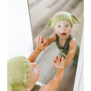 Green Alien Knit Beanie Hat - Beanie Hats