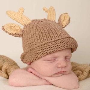 Newborn Buck Beanie Hat - Newborn Knits