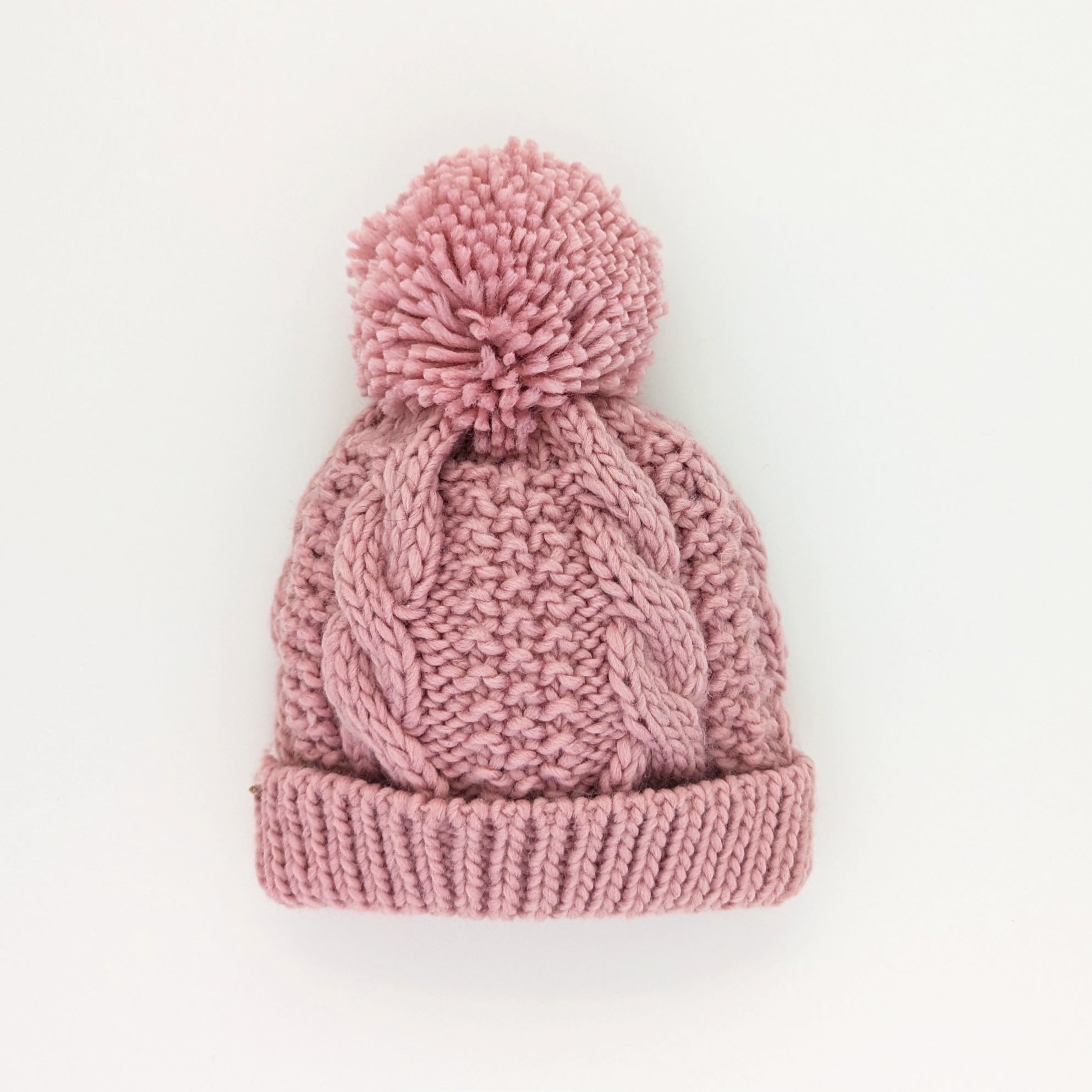 Rosy Pink Cable Beanie Hat for Baby & Kids - Beanie Hats