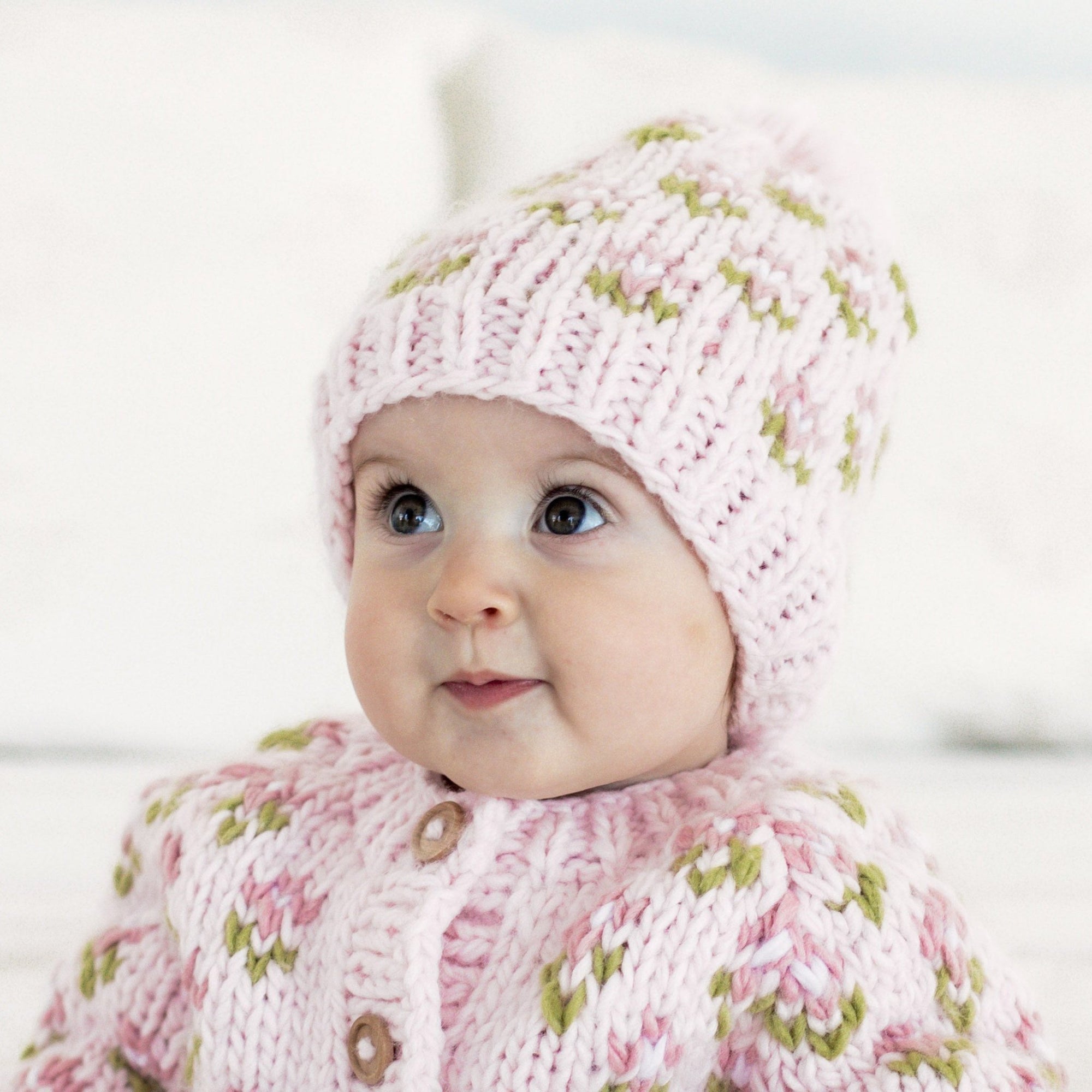 Bitty Blooms Blush Beanie Hat for Baby & Kids due July - Beanie Hats