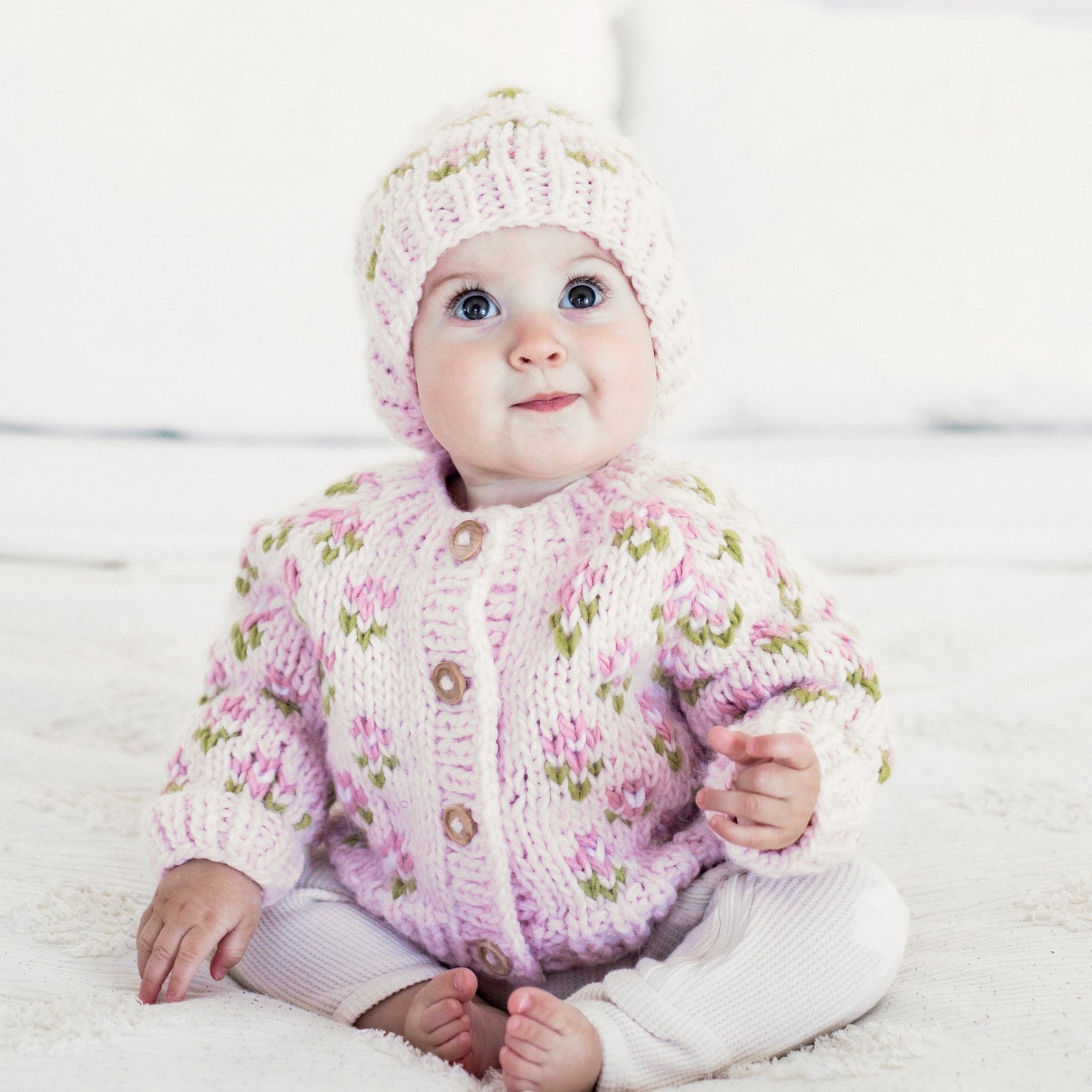 Bitty Blooms Blush Cardigan Sweater for Baby & Toddler due July - Sweaters