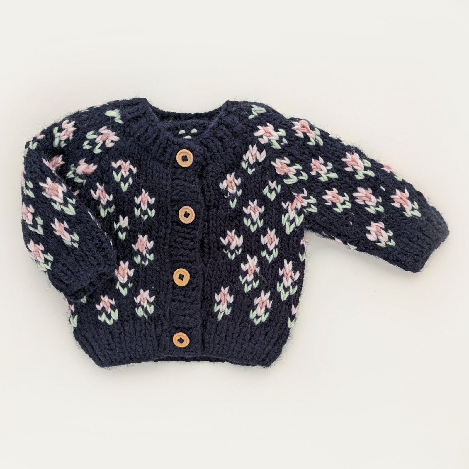 Bitty Blooms Indigo Cardigan Sweater for Baby & Toddler due July - Sweaters