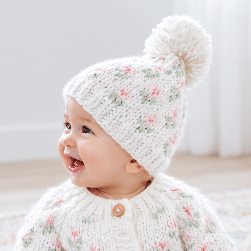 Bitty Blooms Blush Beanie Hat due Jul/Aug - Beanie Hats