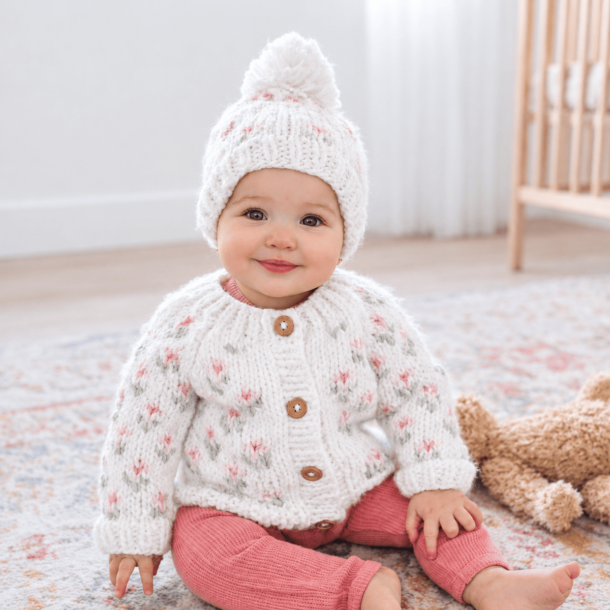 Bitty Blooms White Cardigan Sweater for Baby &amp; Toddler - Sweaters