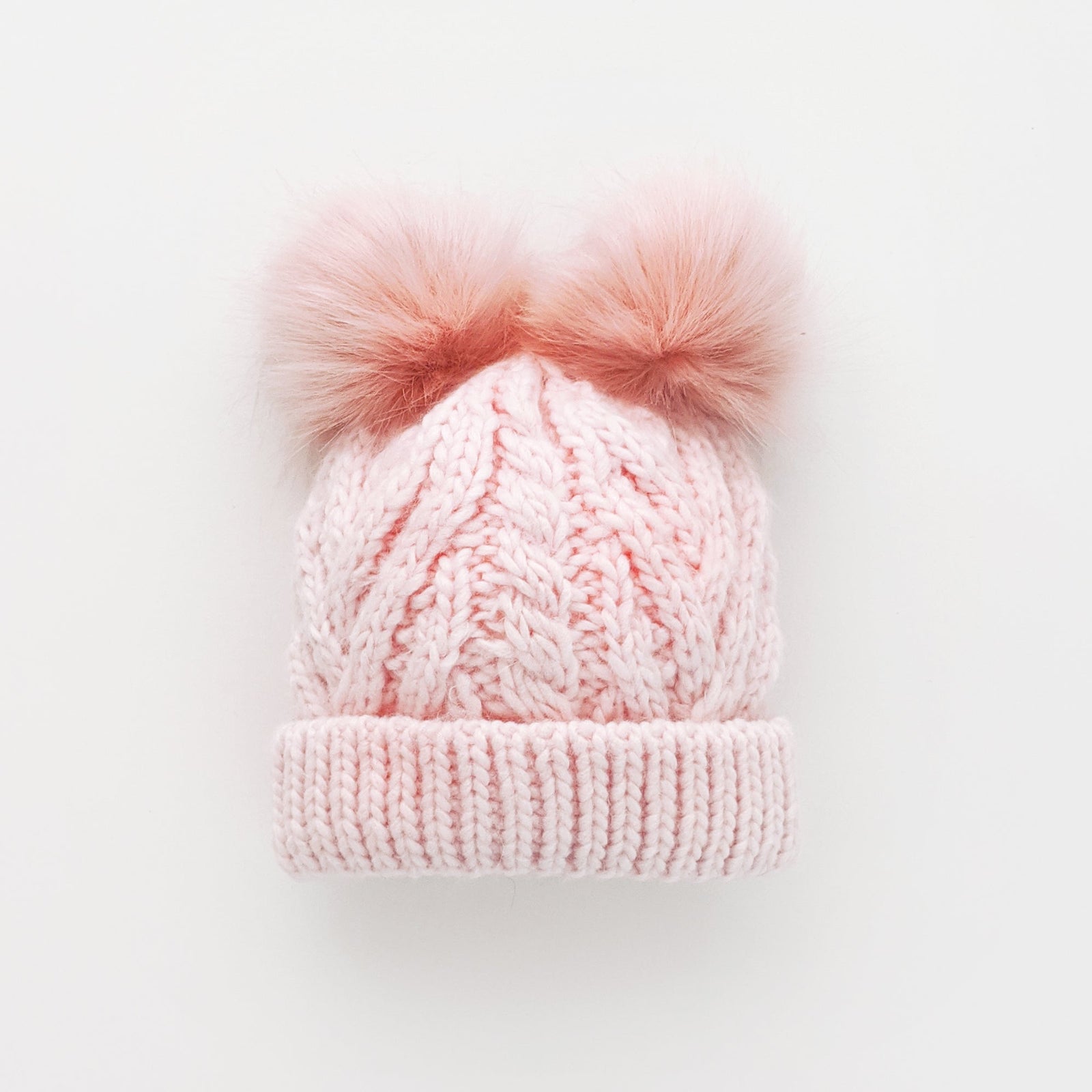Blush Pink Fluffer Beanie Hat for Babies, Toddlers & Kids - Beanie Hats