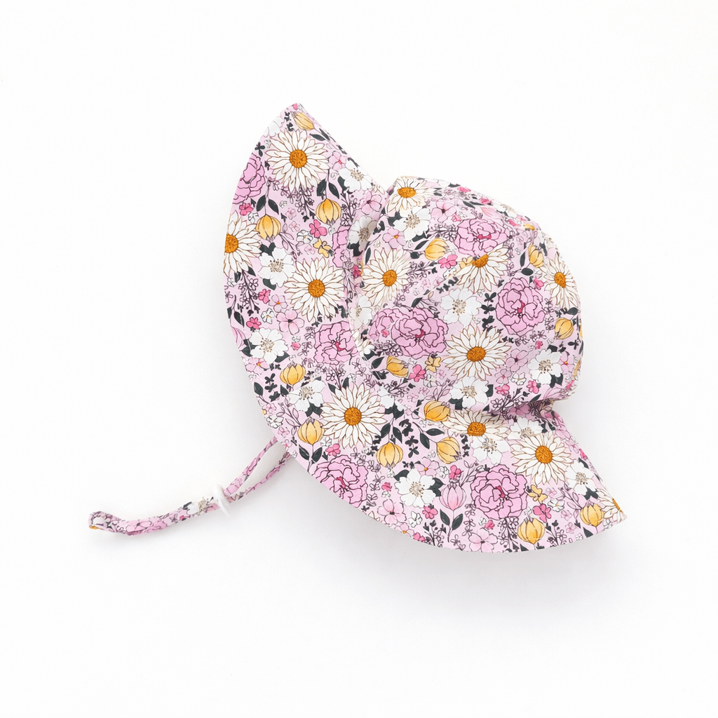 Boho Blooms Sunhat UPF 50+ with Adjustable Breakaway Strap - Sunhat