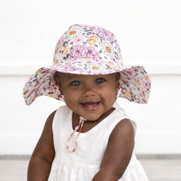 Boho Blooms Sunhat UPF 50+ with Adjustable Breakaway Strap - Sunhat