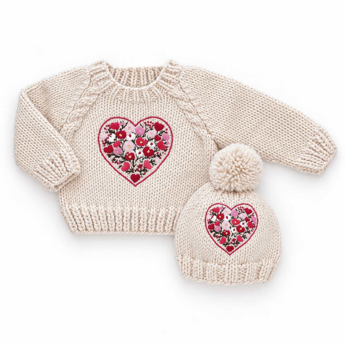 Bright Embroidered Heart Beanie Hat for Baby &amp; Kids - Beanie Hats
