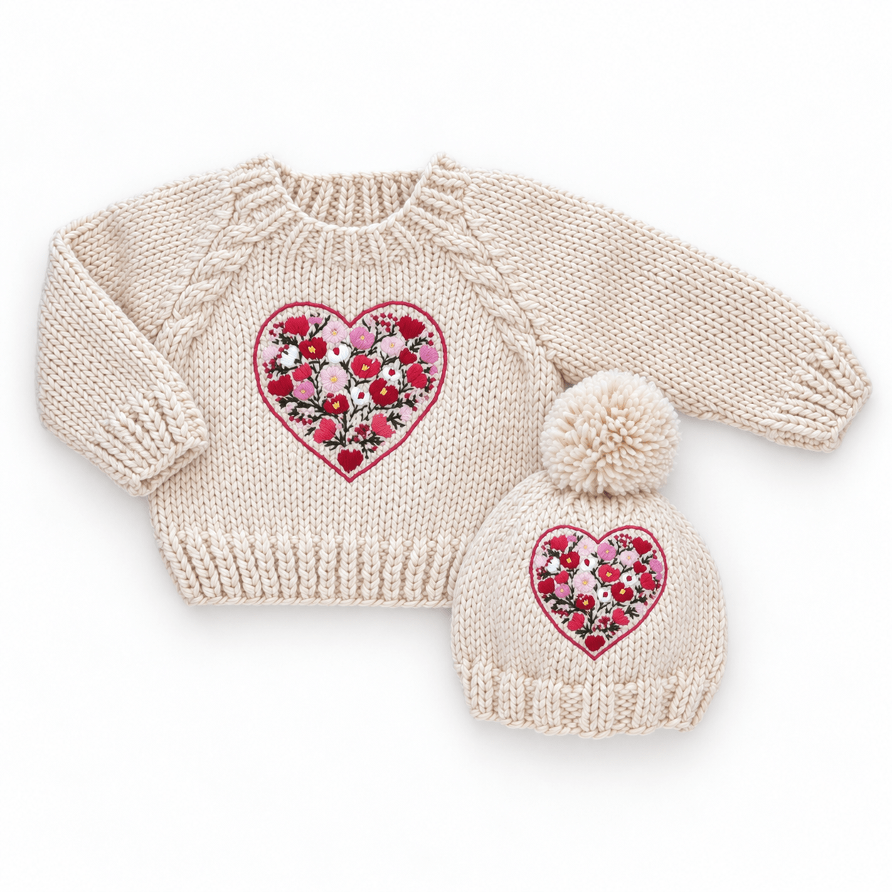 Bright Embroidered Heart Beanie Hat for Baby & Kids - Beanie Hats