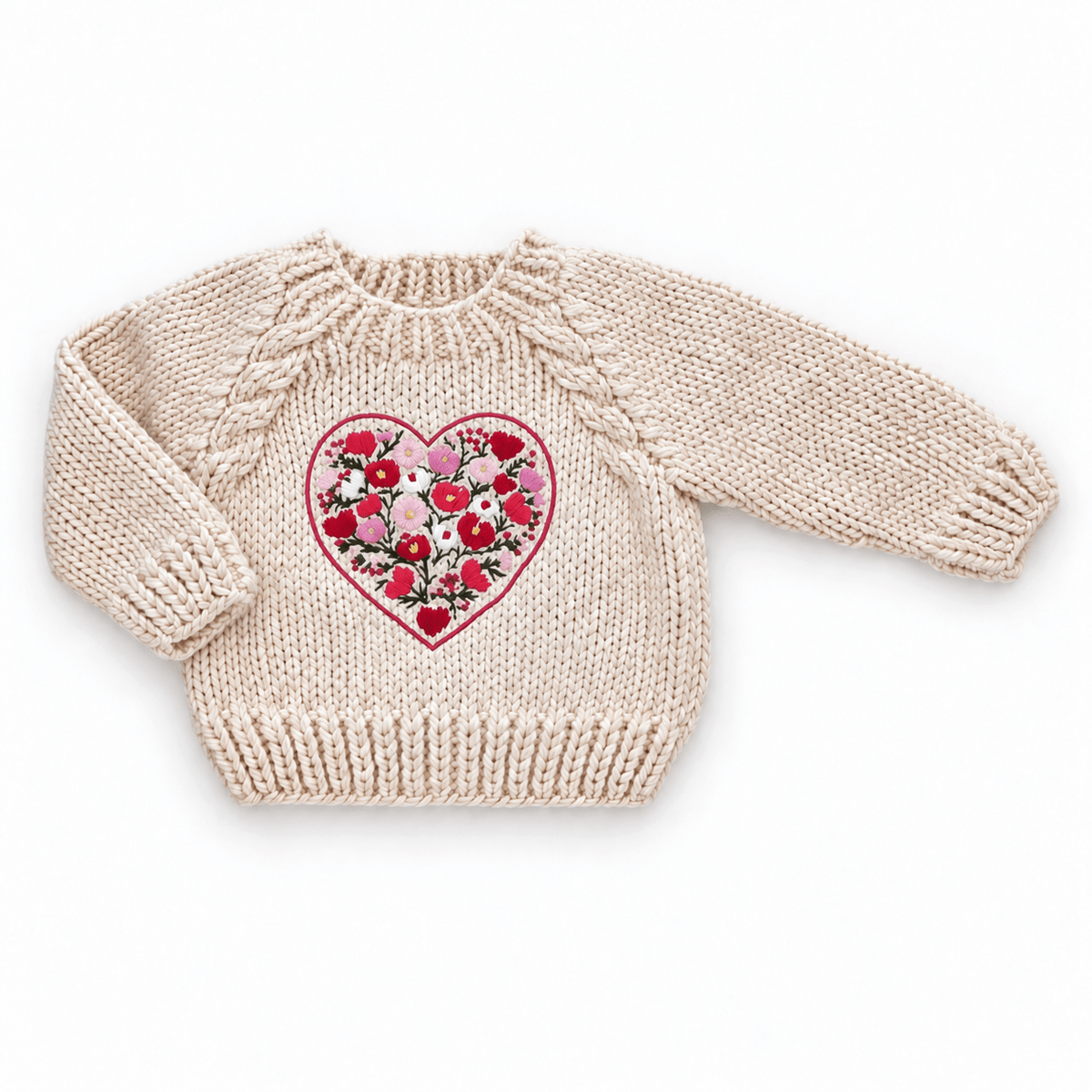 Bright Embroidered Heart Sweater for Baby &amp; Kids - Sweaters